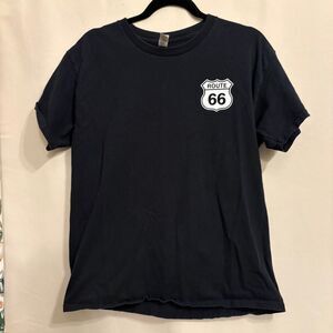 Route 66 Graphic T Shirt Black Vintage Style Truck Tee Men’s Large